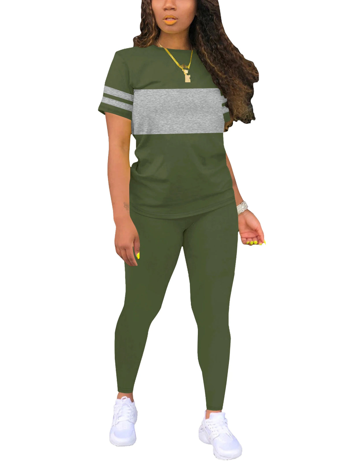 Set Fashionable Comfortable army green