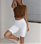 Crop Cotton For T Shirt Sleeveless