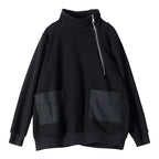 Black With Zipper Top Zip Up