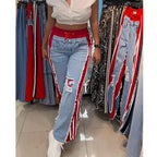 High Waist Ripped Jeans High Waisted Wide Leg