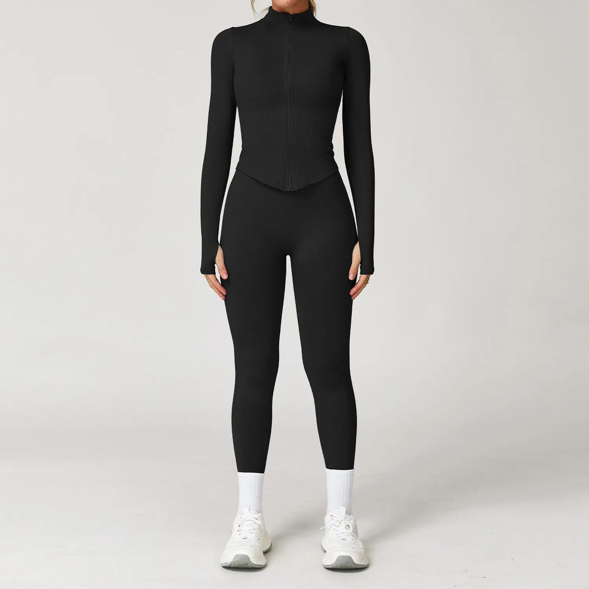 Yoga Set Gym Long Sleeve Advanced Black Set 4 China Mainland