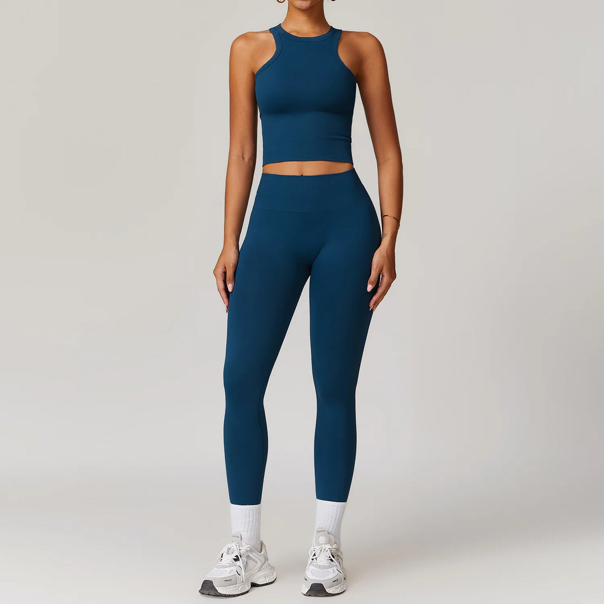 Yoga Set Gym Long Sleeve Blue Set 2 China Mainland