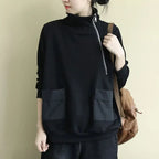 Black With Zipper Top Zip Up