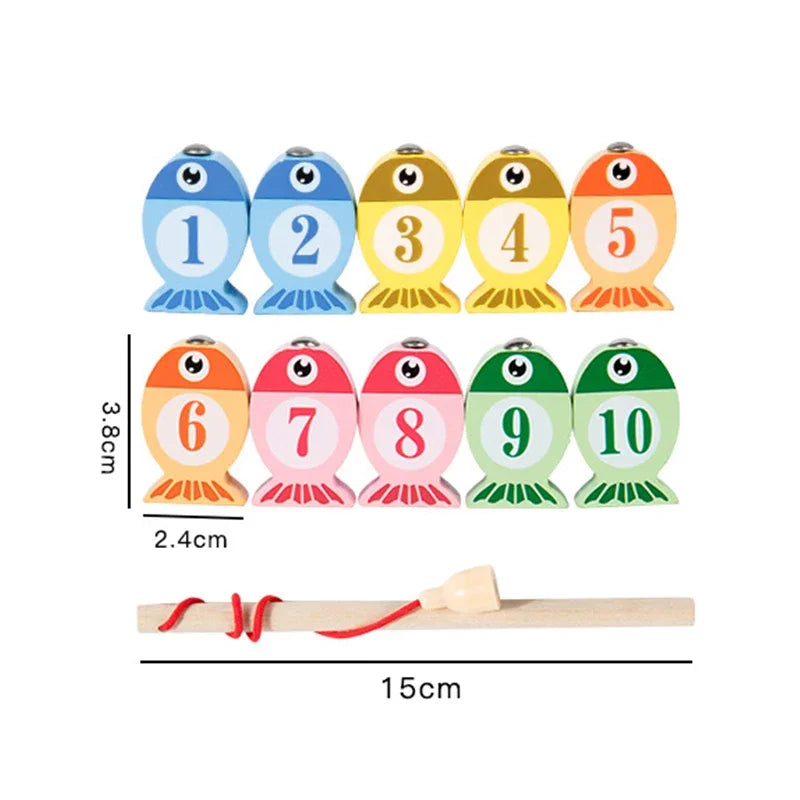 Kids Wooden Fishing number