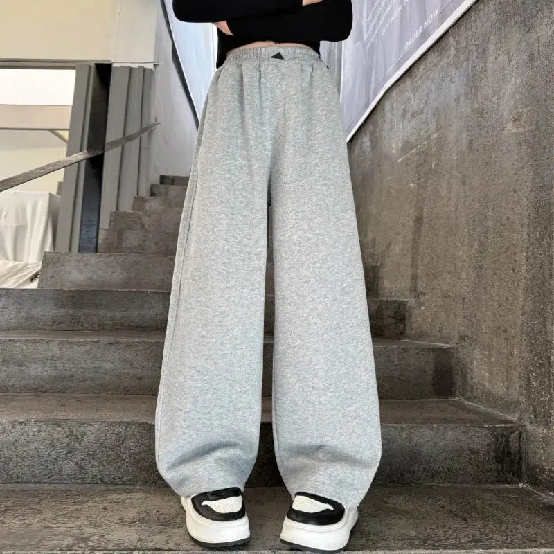 Kids Girls Sporty Pants GRAY