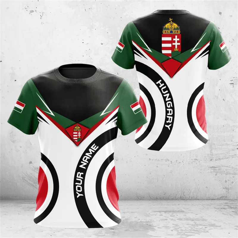 Hungary National Emblem T Shirt Short Sleeve Tahirt-PYA35844