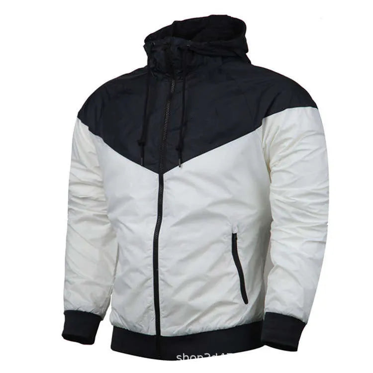 Outdoor Sports Windproof Waterproof Jacket Lace Zip Up White