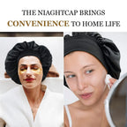 Satin Sleep Bonnet with Wide Elastic Band