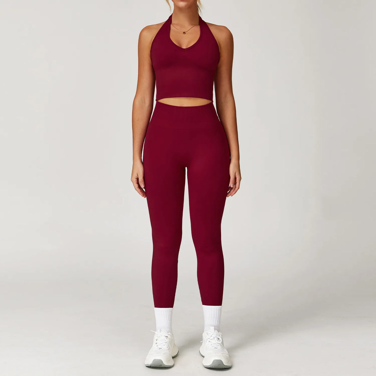 Yoga Set Gym Long Sleeve Cherry Red Set 6 China Mainland