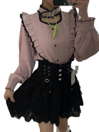 Japanese Lolita Lace Layered Skirt High Waisted Lace