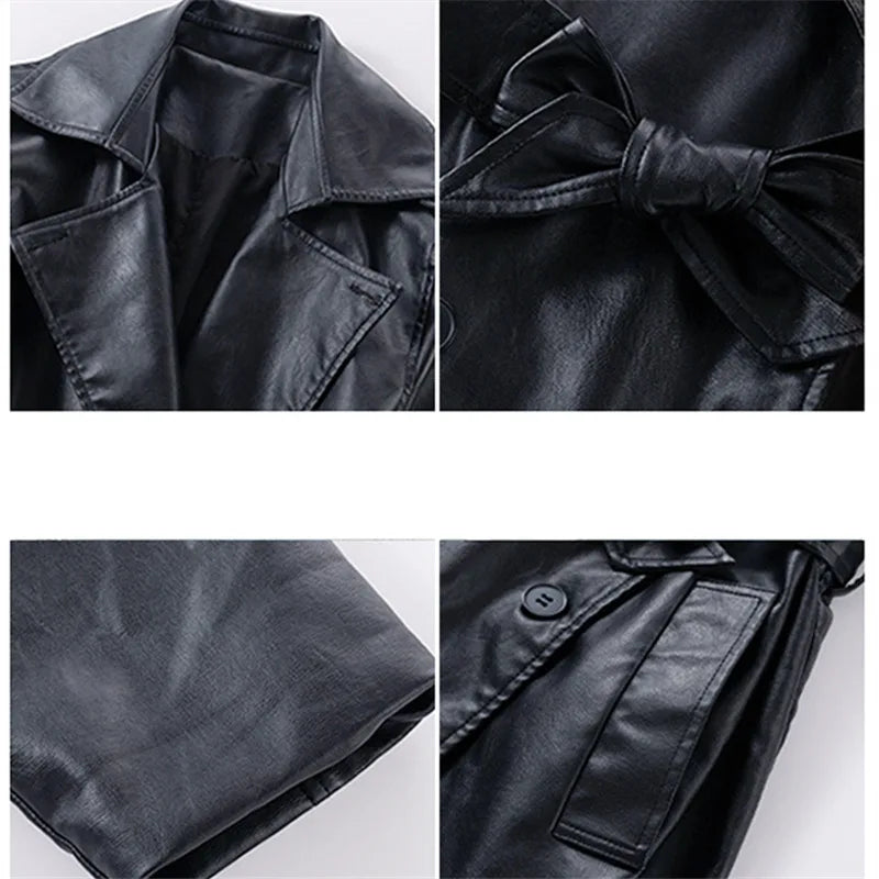 Girls Faux Leather Jacket