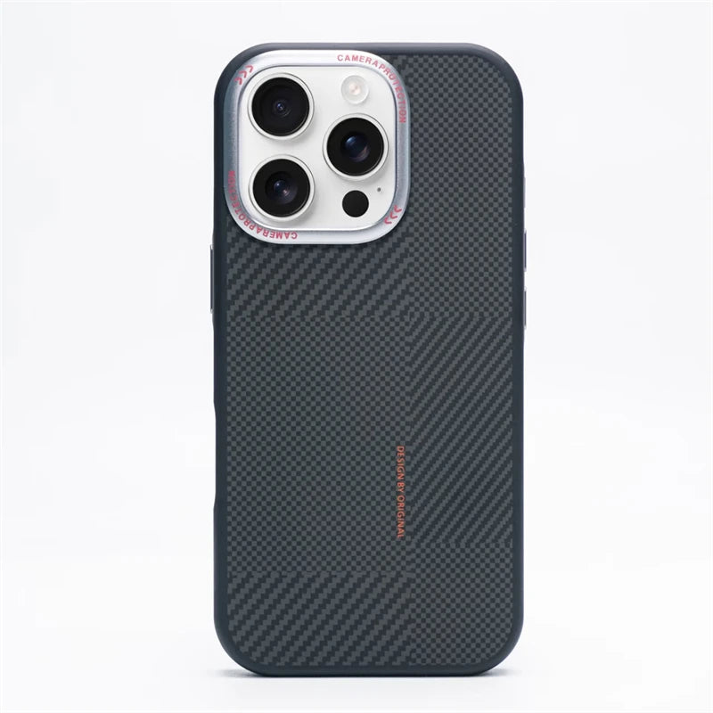 Matte Carbon Fiber Phone Case Silver