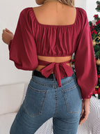 Square Neck Long Top Long Sleeve