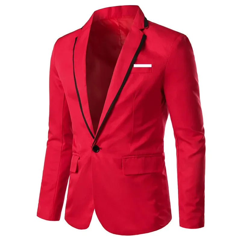 Man Party Leather Dress Red