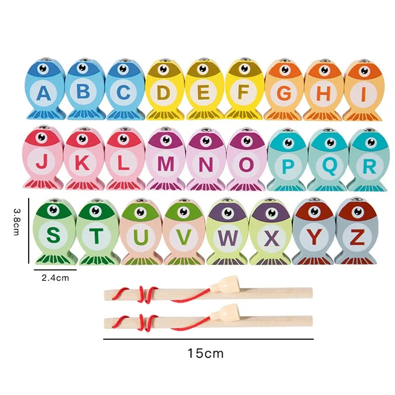 Kids Wooden Fishing letter