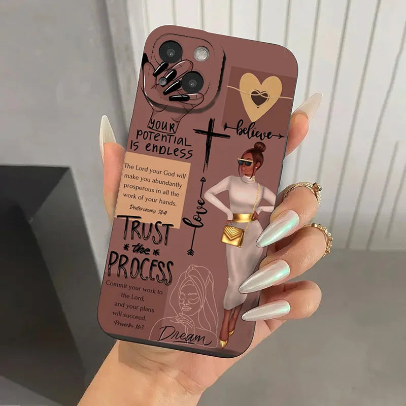 Fashionable Girl Illustration Phone Case 1