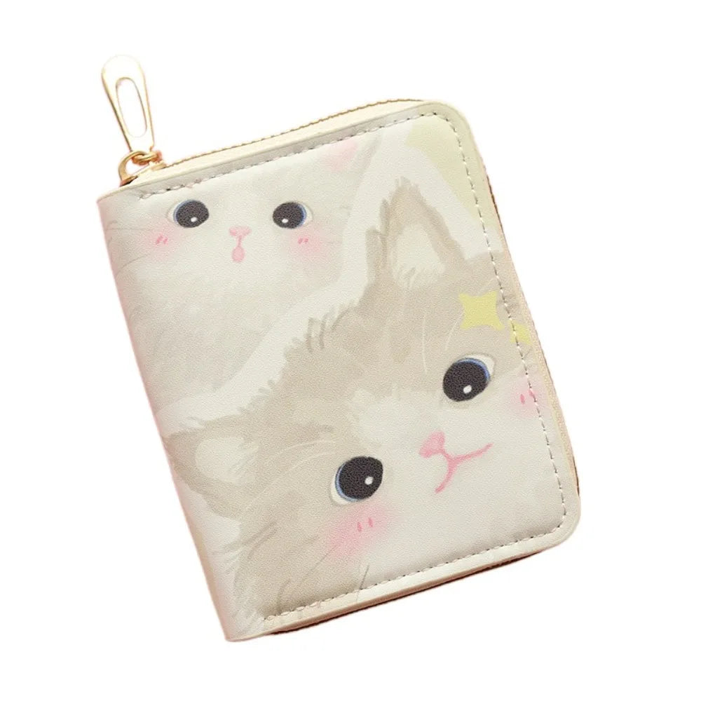 Kawaii Cute Cat Zip Up Wallet 5 Two Cat