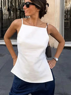 Hxao Lace Backless Top