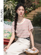 Alxnan Plus Size T Shirt Short Sleeve