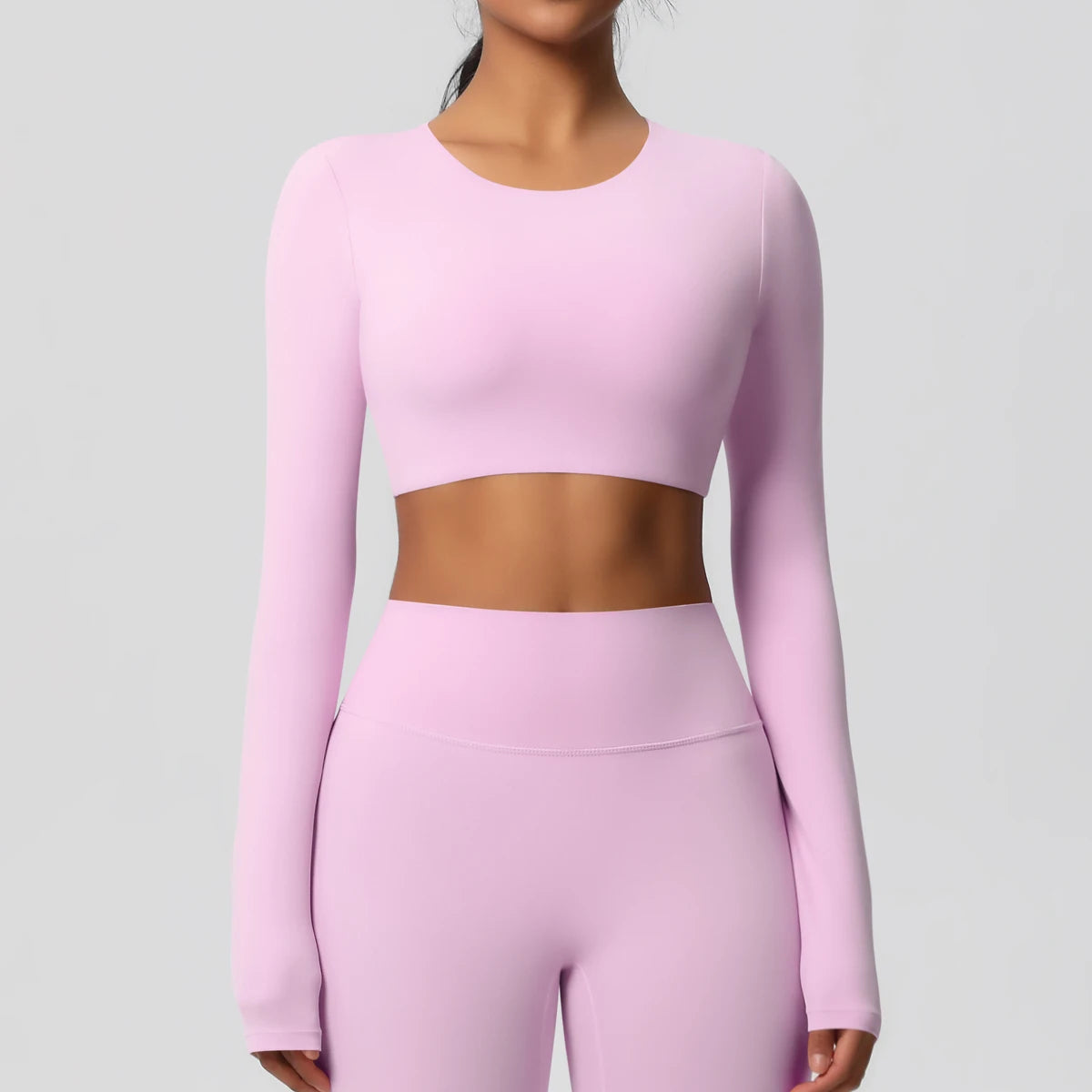Yoga For Long Top Long Sleeve Pink