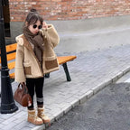 Girl Children Suede Fleece Jacket
