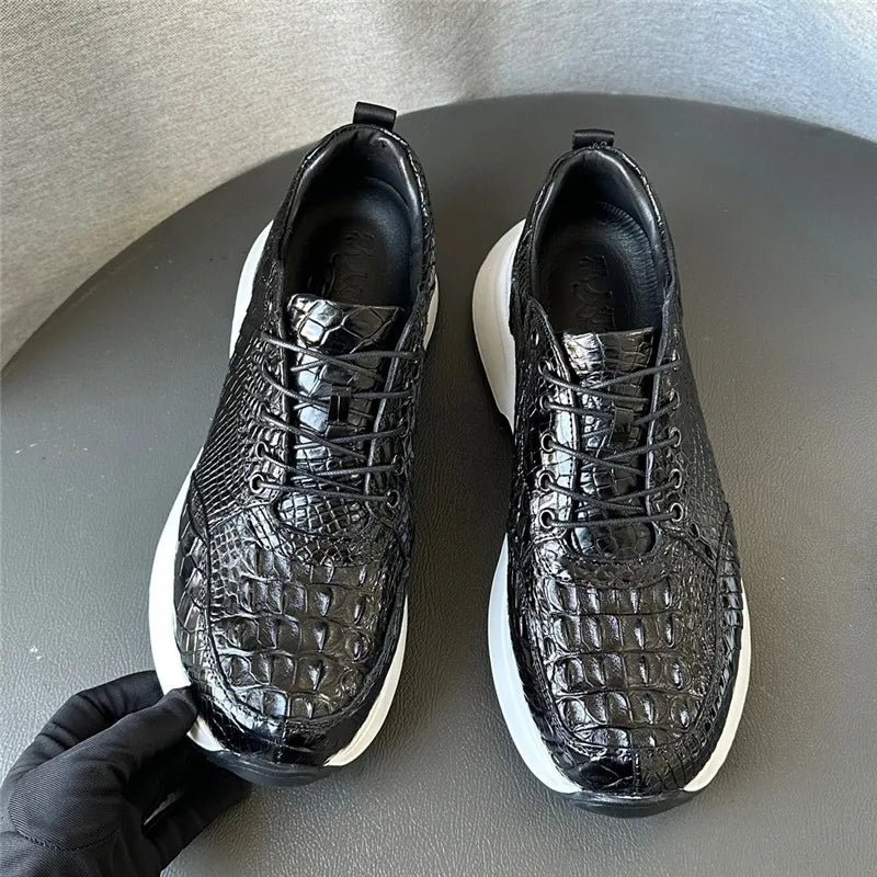 Authentic Real Crocodile Lace black