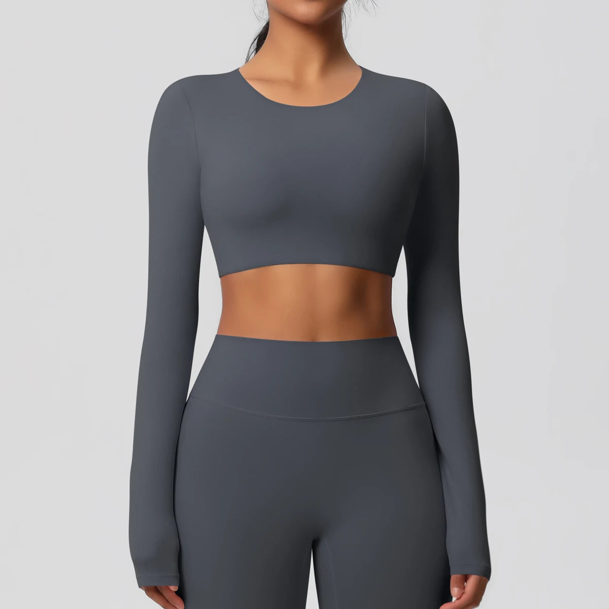 Yoga For Long Top Long Sleeve Graphite Grey