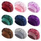 Satin Sleep Bonnet with Wide Elastic Band