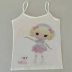 Cute With Suspenders Top Beige