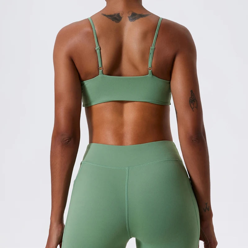 Push Up Sports Bra Breathable Top Knit Backless