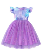 Enchanting Girl Dress Purple Dress Sleeveless Knit