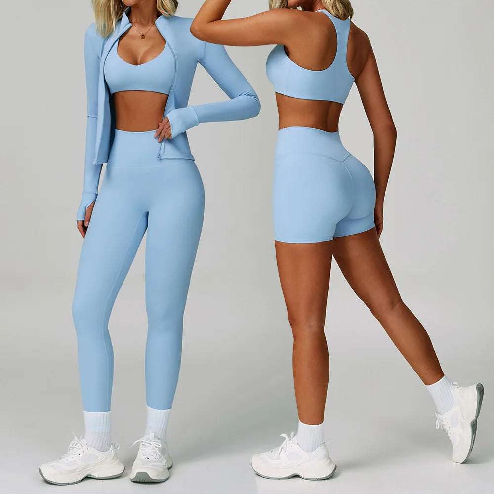 Piece Yoga Gym Shorts High Waisted