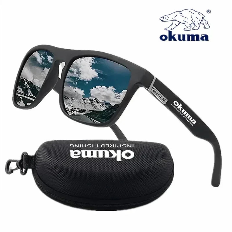 Okuma Polarized Sunglasses Black with box
