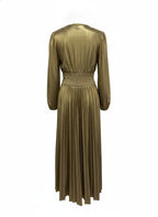 Wedding Prom Party Dress V Neck Long Sleeve