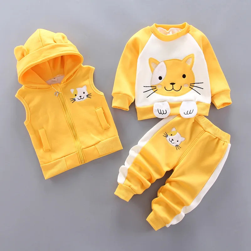 Fleece Hooded Piece Yellow