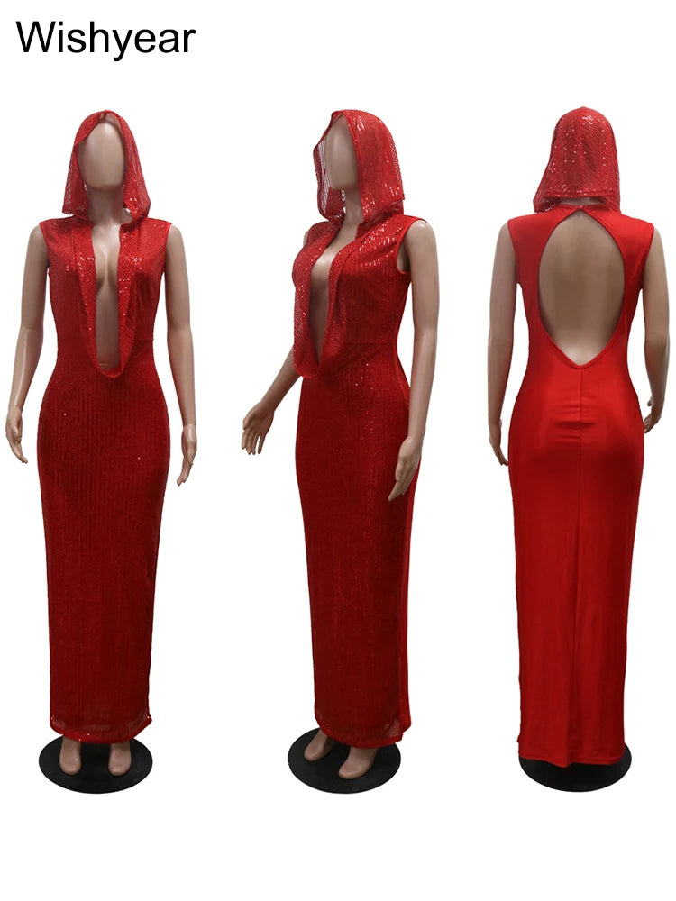 Luxury Birthday Red Dress V Neck