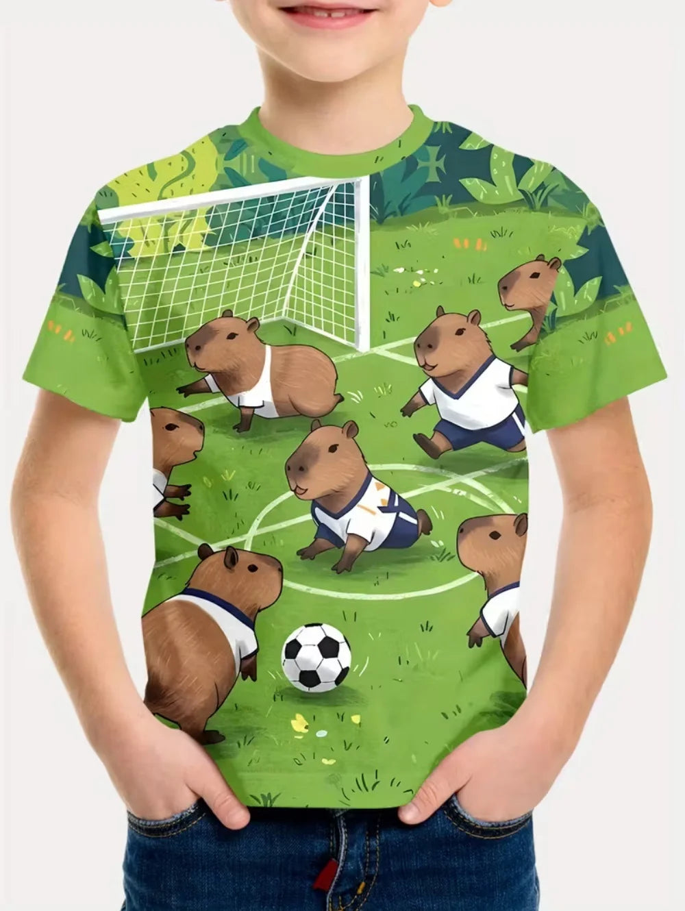 Kids Capybara Graphic T Shirt TXS017IQ