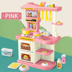 Kids Play Kitchen Pink