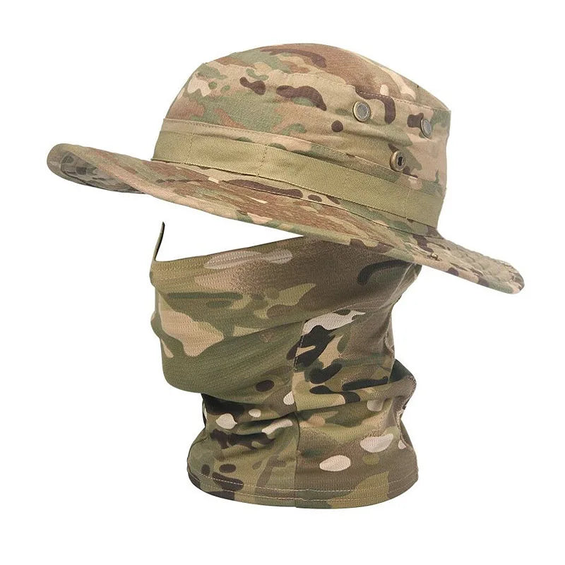 Camouflage Boonie Cap Mask Hat Suit