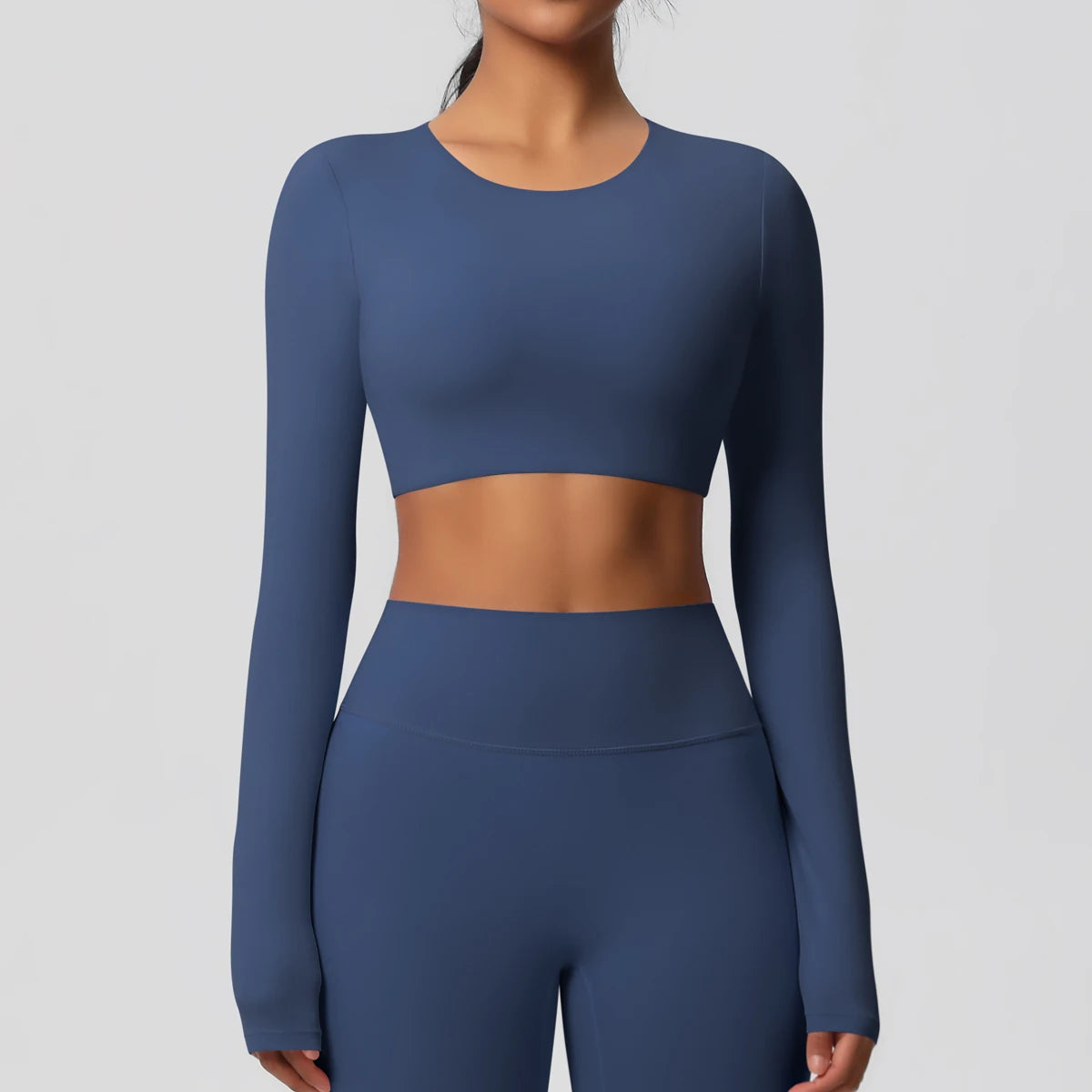 Yoga For Long Top Long Sleeve Navy