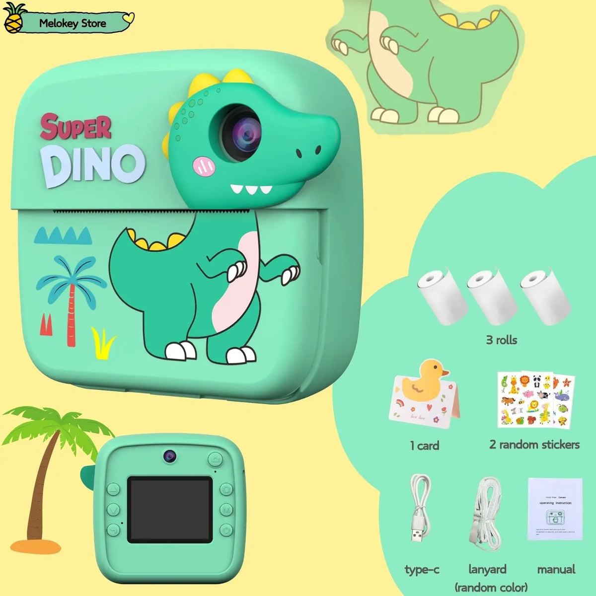 Kids Photo Camera Dinosaurs-Set2