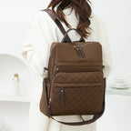 Plaid Daypack Waterproof Backpack