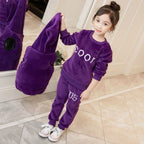 Girls Warm Coral Fleece PURPLE China Mainland