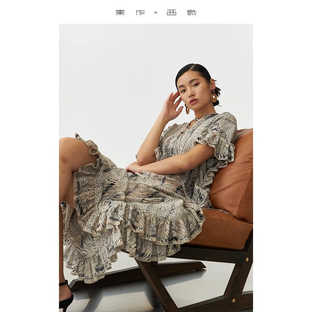 Animal Fiber Fabric Dress