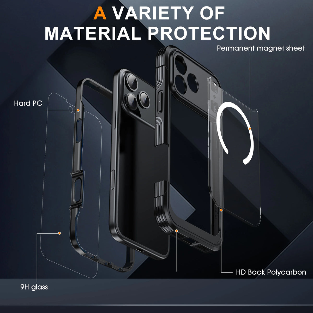 Color Magnetic Shockproof Phone Case