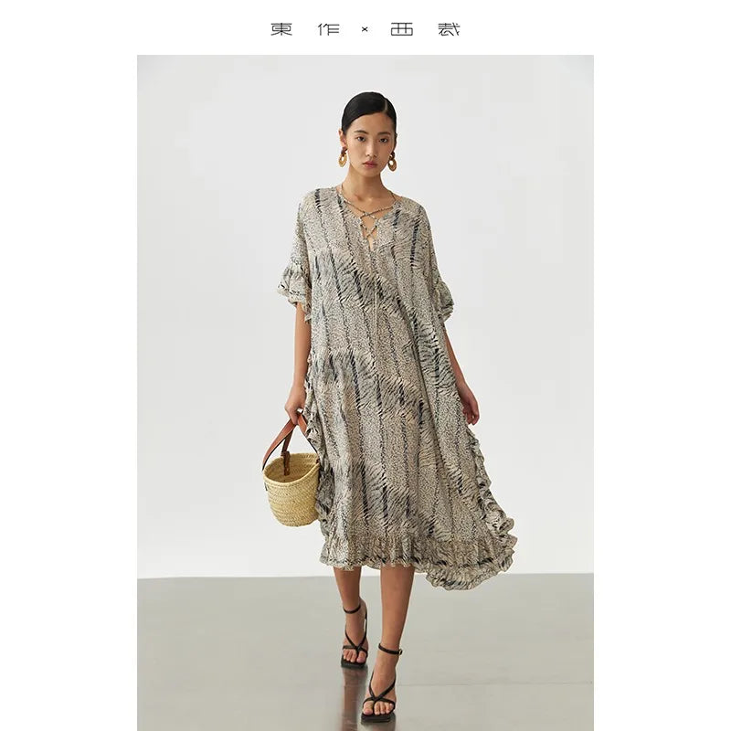 Animal Fiber Fabric Dress