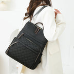 Plaid Daypack Waterproof Backpack