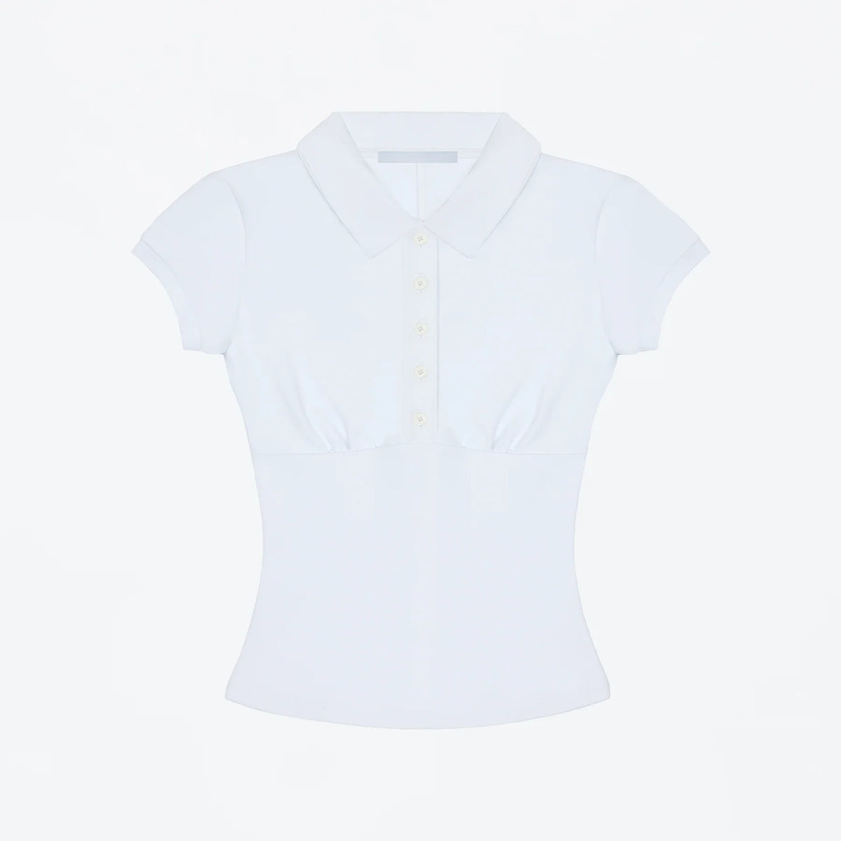 Tank Polo Collar Short Sleeve T Shirt Slim Fit Short Sleeve WHITE