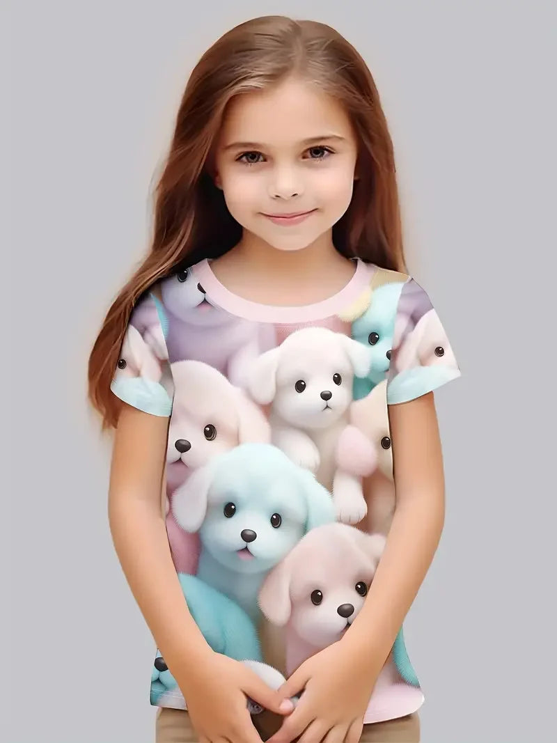 Kawaii Cat Cartoon T Shirt S35TX3389 CHINA
