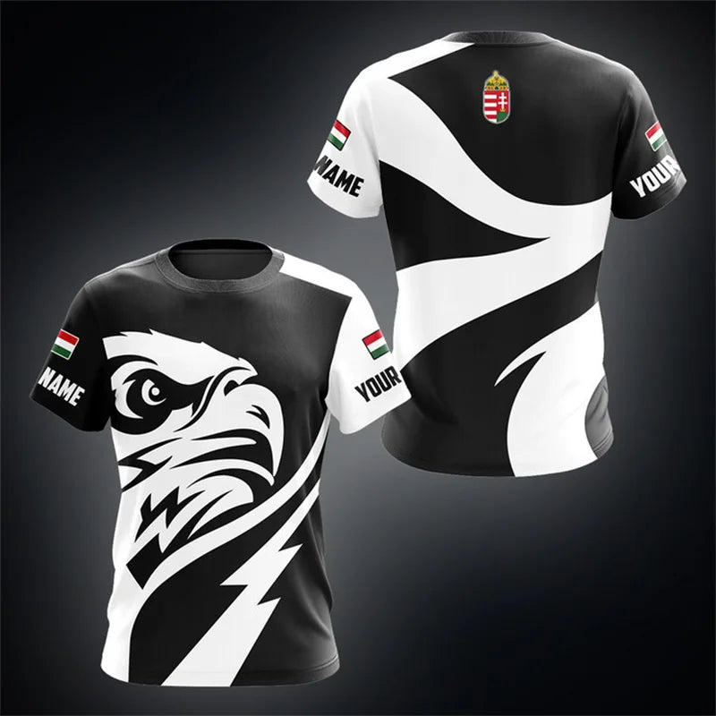 Hungary National Emblem T Shirt Short Sleeve Tahirt-PYA35853